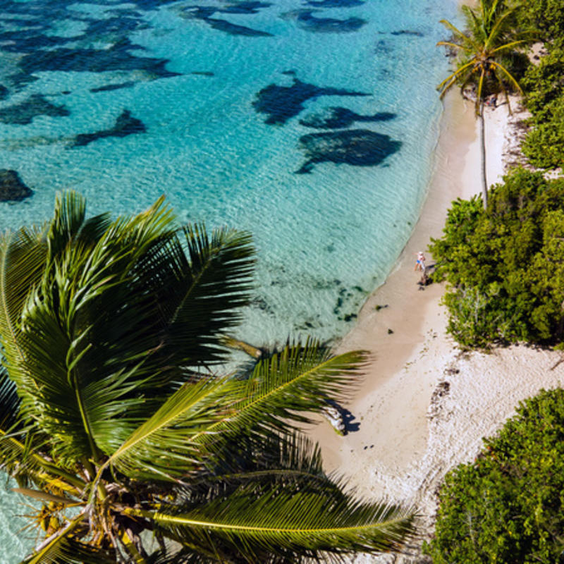 Guadeloupe, La Désirade, plages et aéroport, Stock Photo